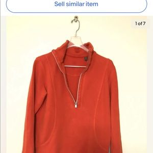 Ladies Tommy Bahama Aruba 1/2 Zip Pullover Top in Orange Sz S/P.